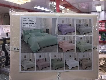 постельный белье: Комплект постельного белья 100% хлопок однотонный цвет, Queen size — 4