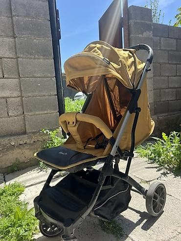 Коляскалар: Прогулочная коляска (цвет горчичный) - Легкая и маневренная рама — 1