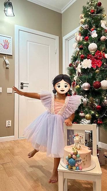 Детское платье, цвет - Фиолетовый, Б/у