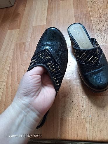 40: Женские мюли Monla co (Made in Turkey) - Цвет: черный с золотистым — 3