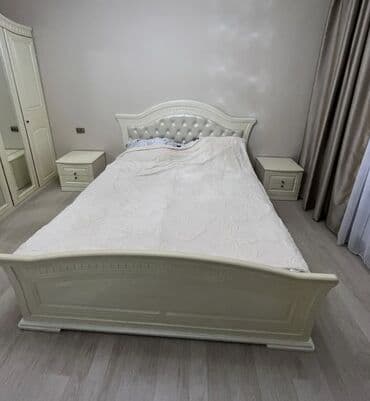 зеркало наклейка: Спальный гарнитур, Двуспальная кровать, МДФ, Платная доставка, цвет - Бежевый — 2