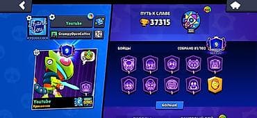 топчу тигем: Аккаунт Brawl Stars с редкими скинами и высоким прогрессом. Основное — 4