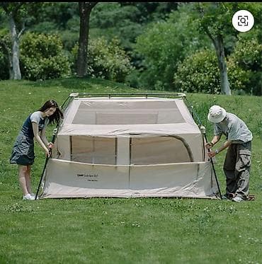 болотный костюм: Кемпинговая палатка с большим тентом-навесом Основные размеры: - — 3