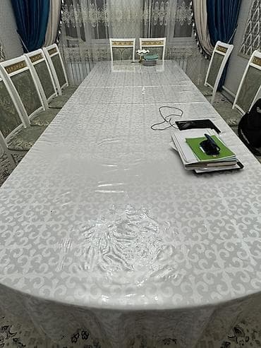 сколько стоит кухонный стол и стулья: Стол и стул для зала, Новый, Самовывоз, цвет - Белый — 6