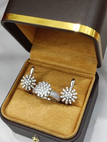 свадебные платья от производителя: Набор украшений, Проба 925, Женские, Новый — 3