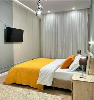 аренда квартир бишкек учкун: 1 бөлмө, Душ кабинасы, Жаздык, жууркан-төшөк каптары, Кондиционер — 2