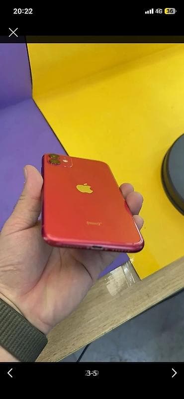iphone 11 бу купить: IPhone 11, Б/у, 64 ГБ, Красный, Защитное стекло, Чехол, Кабель, 80 % — 4