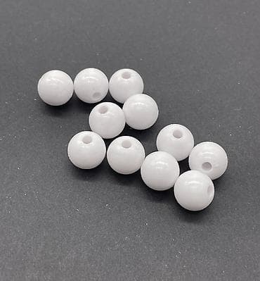 сакуру из бисера: Бусины круглые, диаметр 8 мм, Ответ Gemini Цвет: Классический белый — 1
