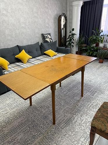 обеденный стол трансформер: Стол трансформер Для кухни, Раскладной стол, Длина, см: 110 на 70 см, цвет - Коричневый — 3