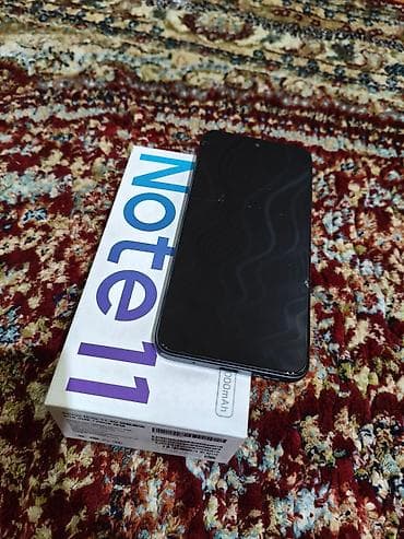 mstore kg: Redmi, Redmi Note 11, Б/у, 128 ГБ, цвет - Черный, 2 SIM — 2