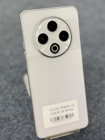 Техника и электроника: Tecno Spark 30, Б/у, 256 ГБ, цвет - Белый, 2 SIM — 8