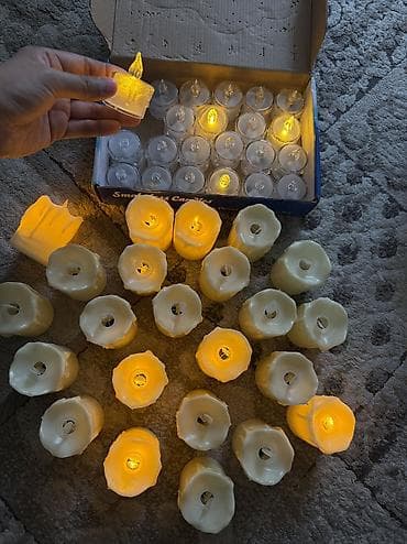 гирлянды лампочки: Набор декоративных LED-свечей без огня. 24+24 штук - Тип: электронные — 3