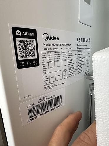 Техника и электроника: Холодильник Midea Nature Collection с зеркальной черной дверью и — 9