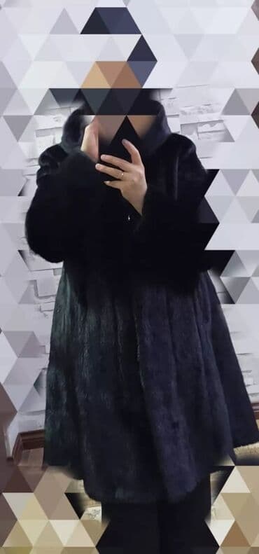 Шуба, Норка, По колено, Китай, С капюшоном, L