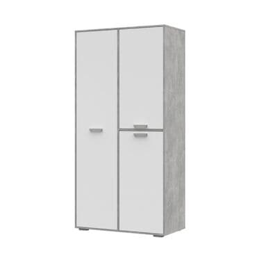 шыфонеры: Денвер ШК 01 - Шкаф, Белый/Ателье светлый, Стендмебель Дизайн шкафа — 4