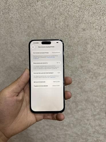 айфон кридит: IPhone 15 Pro Max, Б/у, 256 ГБ, Серебристый, Защитное стекло, Чехол, 87 % — 8