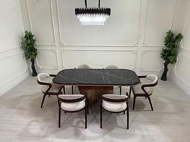 Стол жана отургуч комплекттери: Ашкана үстөлү жана отургуч, Акысыз жеткирүү, түсү - Кара — 1