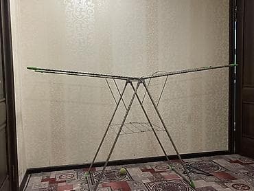 вешалка двойная напольная: Сушилка, цвет - Серый, Б/у — 1