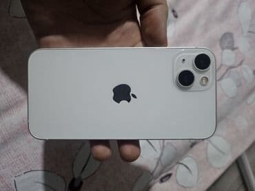 iphone 19: IPhone 13, Б/у, 128 ГБ, Белый, Чехол, 77 % — 4