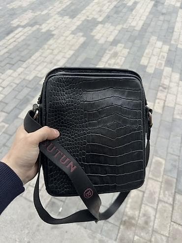 сумка 3 в 1: Классическая сумка, Butun, Турция, Материал: Натуральная кожа, Регулируемый ремень, Мужские — 2