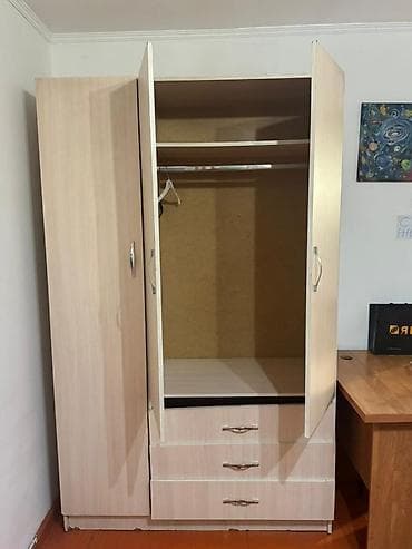 Полки, стеллажи: Спальный гарнитур, Двуспальная кровать, Дерево, цвет - Серый — 4