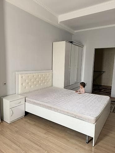 Спальный гарнитур, Двуспальная кровать, ДСП, цвет - Белый