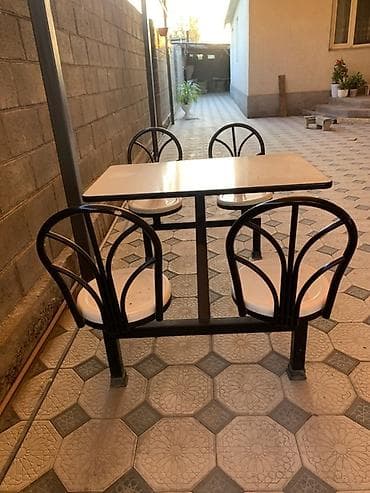 раскладной стол стул: Стол и стул для кафе, Б/у — 1