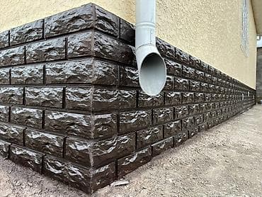 отделка камнем: Фасадные панели/облицовка под камень (цоколь и стены) - Материал — 7