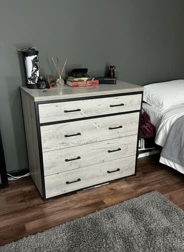 Комод для одежды, Б/у, Без зеркала, ЛДСП, цвет - Серый