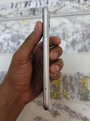 5 1: IPhone 11, Б/у, 64 ГБ, Белый, Чехол, Кабель, 100 % — 6