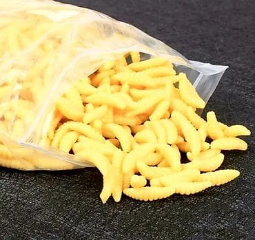 корм для рыб: Силиконовые приманки «личинка/мотыль» для рыбалки. В пачке 100шт. - — 6