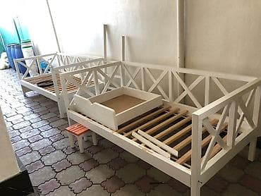 Манежи-кровати: Детская односпальная кровать, Б/у, Для девочки, Для мальчика, С бортиком, В рассрочку, Дерево, Самовывоз, Платная доставка — 1