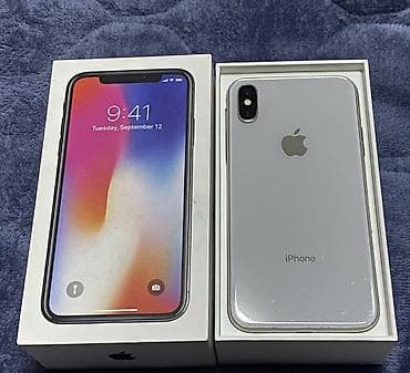 iphine xr: IPhone X, Б/у, 64 ГБ, White Titanium, Коробка, 74 % — 1