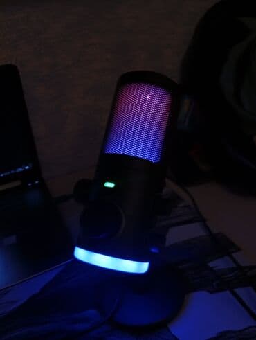 конденсаторный микрофон купить: Микрофон для игр с RGB подсветкой в хорошем состоянии, без царапин — 1