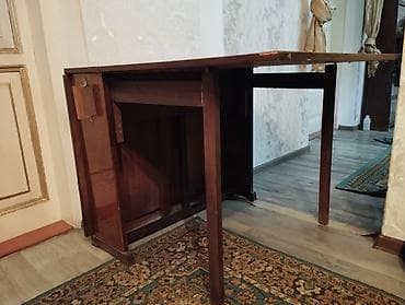 столик с зеркалом: Стол трансформер Для кухни, Стол-книжка, цвет - Коричневый — 4