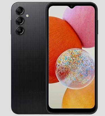Samsung Galaxy A14, Б/у, 64 ГБ, цвет - Черный, 2 SIM
