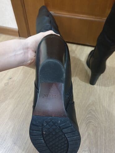 сапоги зимние женские натуральная кожа натуральный мех распродажа: Зимние кожаные сапоги-трубы еврозима. Размер 39. Состояние идеальное — 14