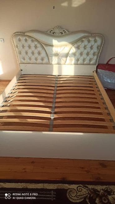 гарнитур бишкек: Спальный гарнитур, Двуспальная кровать, цвет - Белый — 1