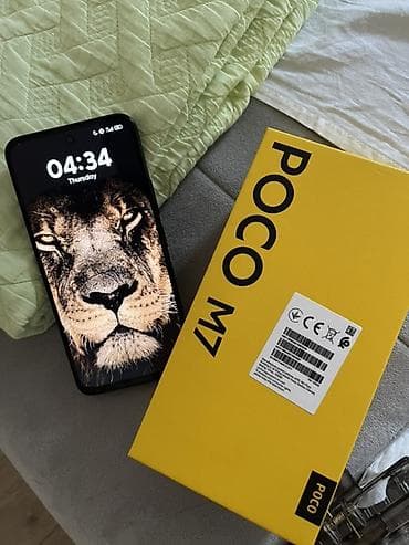 POCO M7 — смартфон в черном цвете с коробкой и документами гарантийный at lalafo.kg POCO M7 — смартфон в черном цвете с коробкой и документами гарантийный