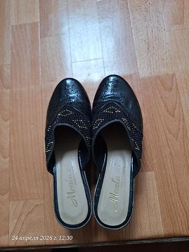 40: Женские мюли Monla co (Made in Turkey) - Цвет: черный с золотистым — 6