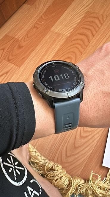 note 15: Смарт-часы Garmin Fenix 6 про солар, состояние отличное, батарея — 4