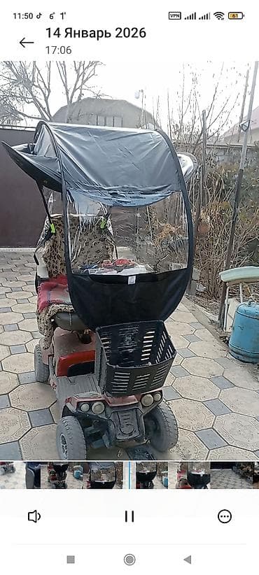 Медтовары: Электрический четырехколесный инвалидный электроскутер/коляска - — 2