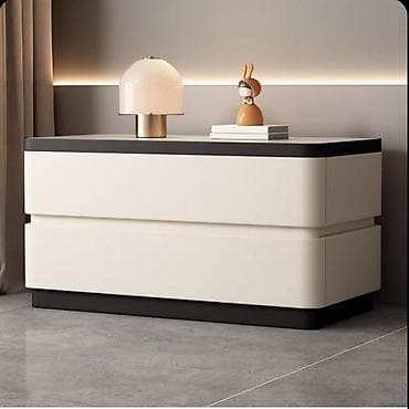 Прикроватные тумбы: Прикроватная тумба, Без зеркала, цвет - Белый, Дерево — 3