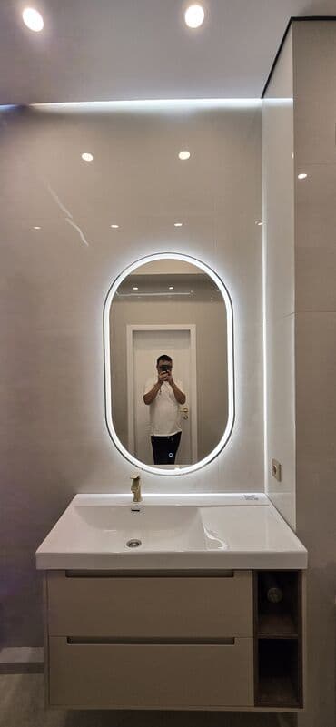 Зеркало на заказ от 2500 сом за м2! Производство Россия, 4мм толщина