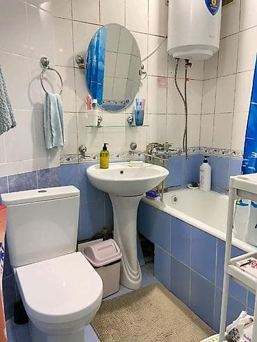 3 комнатная квартира токмок: 3 комнаты, 58 м², 104 серия, 1 этаж, Косметический ремонт — 5