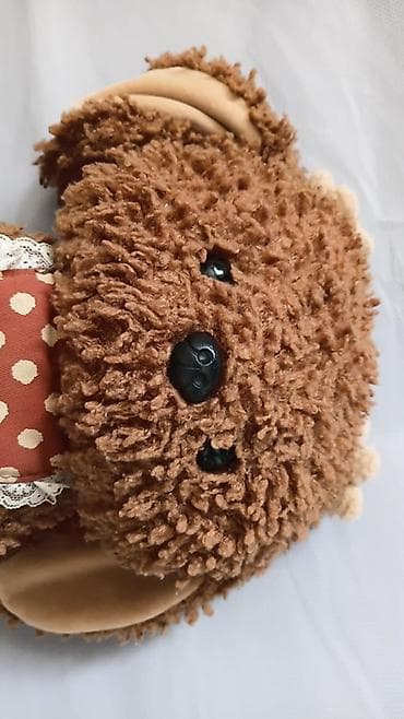 Мягкая игрушка «Щенок» из плюшевой пряжи. - Цвет: теплый коричневый -