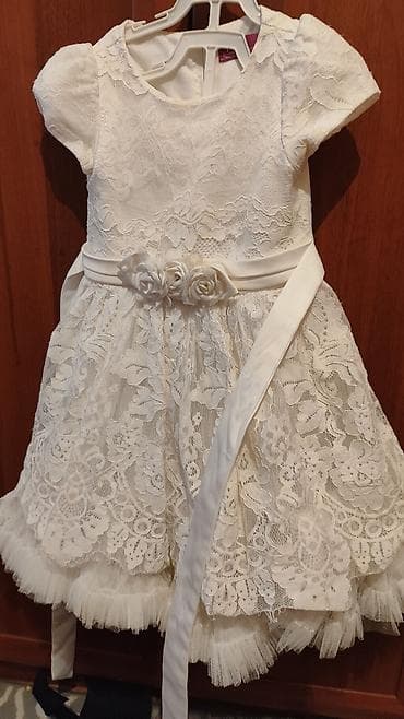 cool guy: Детское платье, цвет - Белый, Б/у — 1