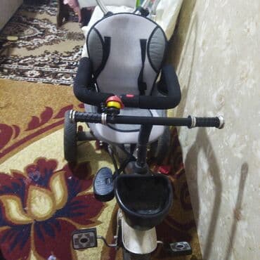 детская коляска prego: Коляска, цвет - Серебристый, Б/у — 1