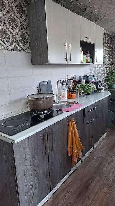 влагостойкая кухонная мебель: Кухонный гарнитур, цвет - Серый, МДФ — 1