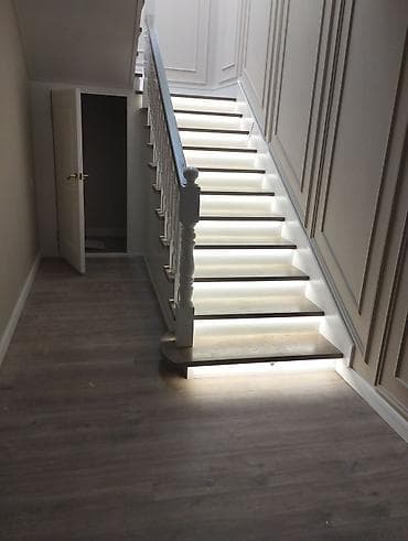 опрыскиватель для деревьев: Деревянная лестница Для дома, Форма лестницы: Много-маршевая, Стиль: Классический — 2